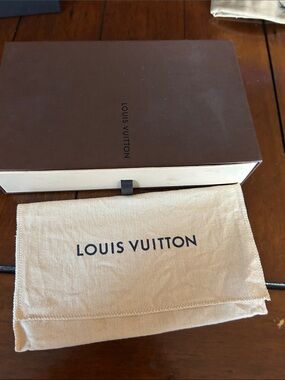 Louis Vuitton Beige Dust Bag with Brown Box